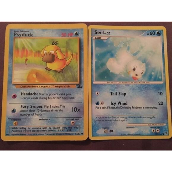 Psyduck And Seel Pokemon Cards‎ - Picture 1 of 1